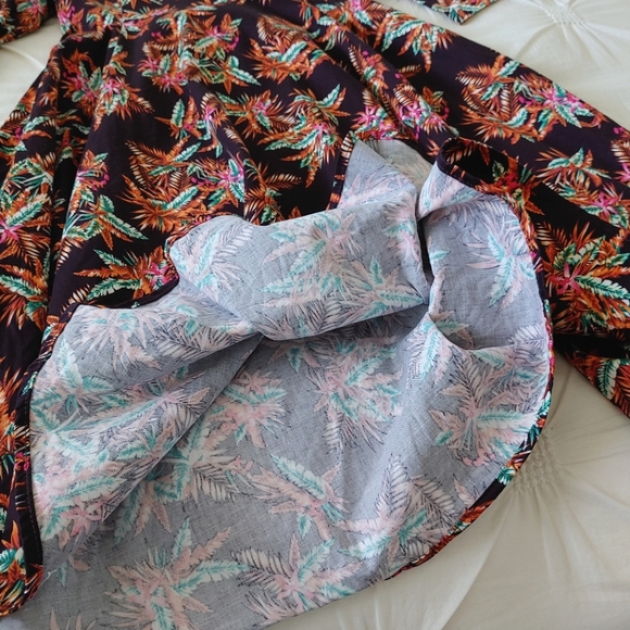 Hearts & Roses rockabilly tropical floral print midi dress. Size 12 - Picture 8 of 15